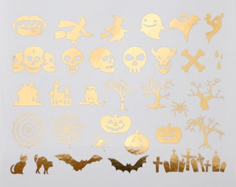 Halloween Mix- Ceramic Overglaze Decal - Glass Fusing Decal - Enamel Decal - LEAD FREE & Food Safe