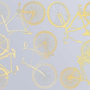 Large Bikes - Ceramic Overglaze Decal - Glass Fusing Decal - Enamel Decal - LEAD FREE & Food Safe
