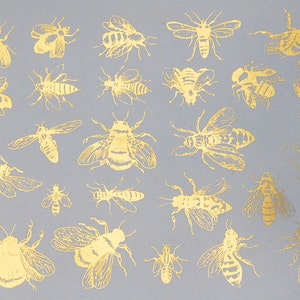 Ceramic Decals Vintage Bees Glass Fusing Decals, Waterslide Decals, Ceramic Transfers image 1