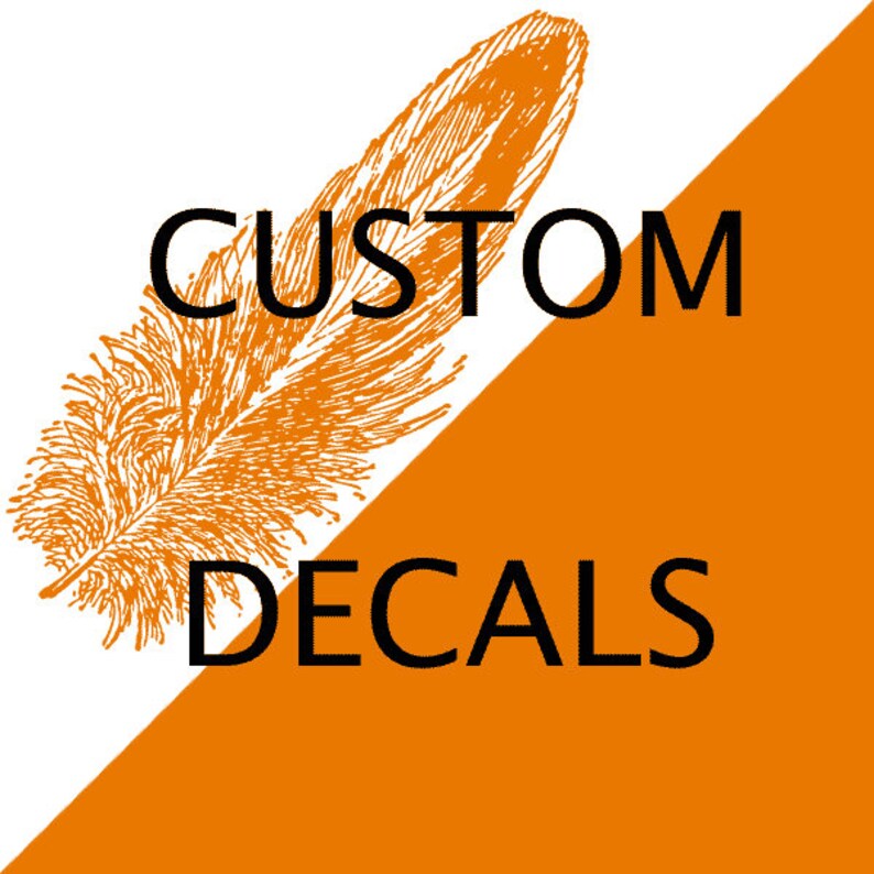 CUSTOM Orange Decals Ceramic Overglaze Decal Glass Fusing Decal Enamel