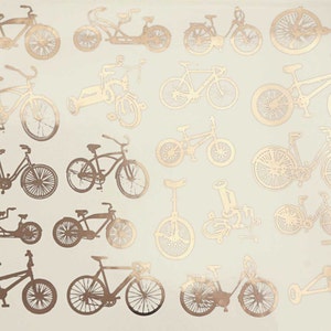 Small Bikes Ceramic Decals, Glass Decals or Enamel Decals Silver Luster