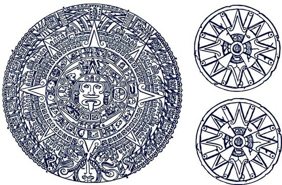 Mayan Calendar Ceramic Decal Glass Decal Enamel Decal LEAD FREE & Food Safe  - Etsy