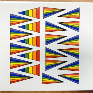 Rainbow Prisms - Ceramic Overglaze Decal - Glass Fusing Decal - Enamel Decal - LEAD FREE & Food Safe