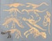 Dinosaur Skeleton - Ceramic Decal - Glass Decal - Enamel Decal - LEAD FREE & Food Safe 