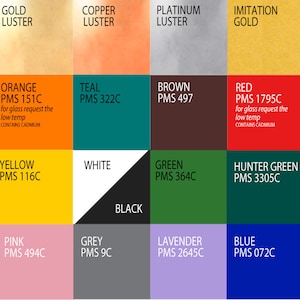 Solid Color Sheet 11 in. x 17 in. (28cm x 43cm) - Ceramic Overglaze Decal - Glass Fusing Decal - Enamel Decal - LEAD FREE & Food Safe