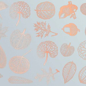 Small Leaves Decals for Ceramic, Glass and Enamel Copper Luster