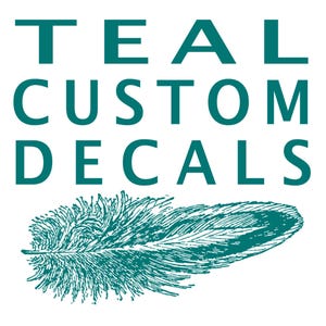 CUSTOM Turquoise Decals - Ceramic Overglaze Decal - Glass Fusing Decal - Enamel Decal - LEAD FREE & Food Safe