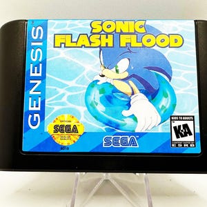 Sonic Flash Flood Sega Genesis Gra wideo Cart