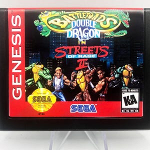 Ropuchy bojowe i podwójny smok w grze Streets of Rage 2 Sega Genesis Video Game Cart