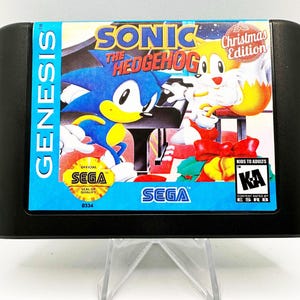 Sonic Christmas Edition Sega Genesis Video Game Cart