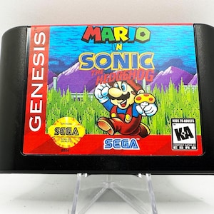 ソニック・ザ・ヘッジホッグのマリオ セガジェネシス ビデオゲームカート