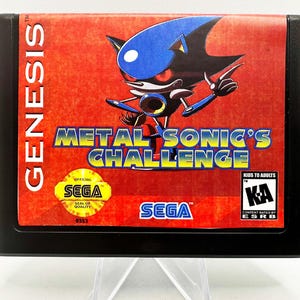Metal Sonic's Challenge na karcie Sega Genesis Video Game Cart