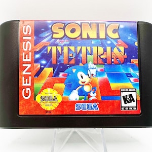 Sonic Tetris Sega Genesis Video Game Cart