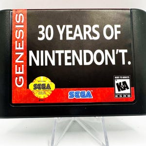 任天堂とセガのジェネシスのビデオゲームカートリッジ30周年
