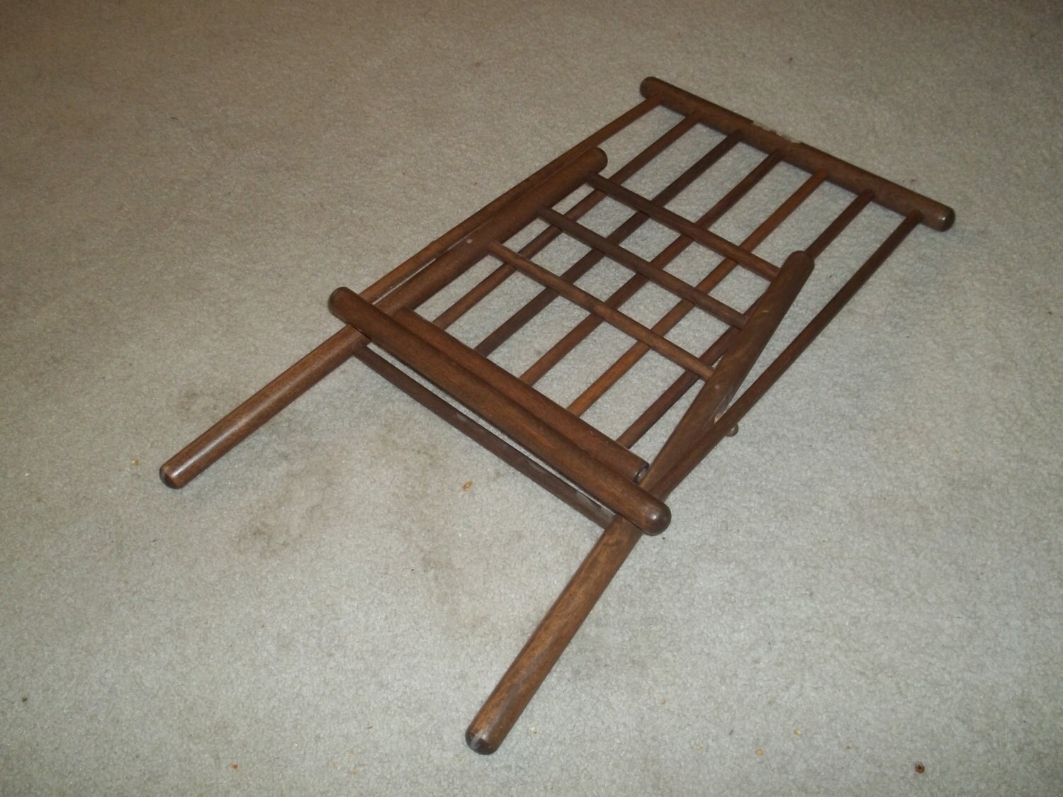 Wood GOUT Foot STOOL Leg Rest Primitive 19th Century Folding Etsy