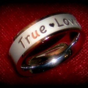 True Love Waits Black Filled Ring