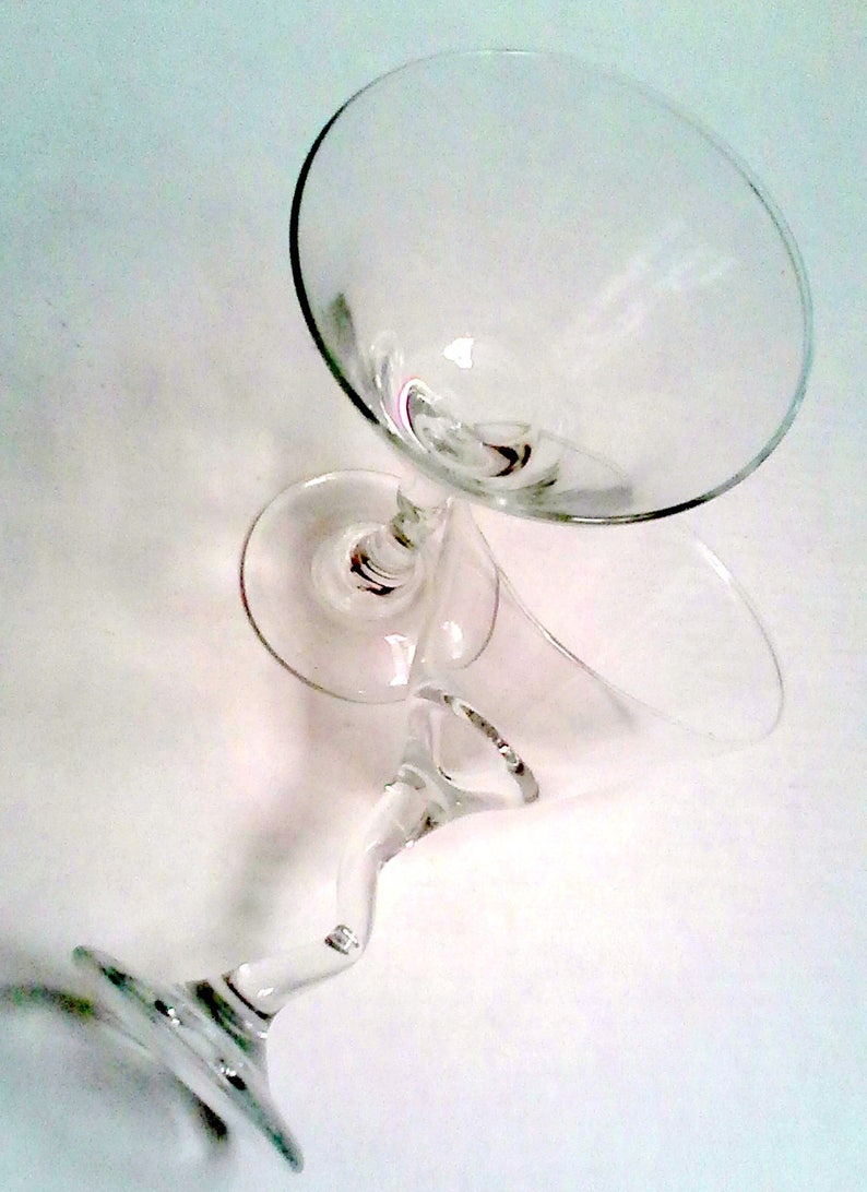 Vintage Crooked Stem Martini Glass Crooked Stem Glass Martini Crooked