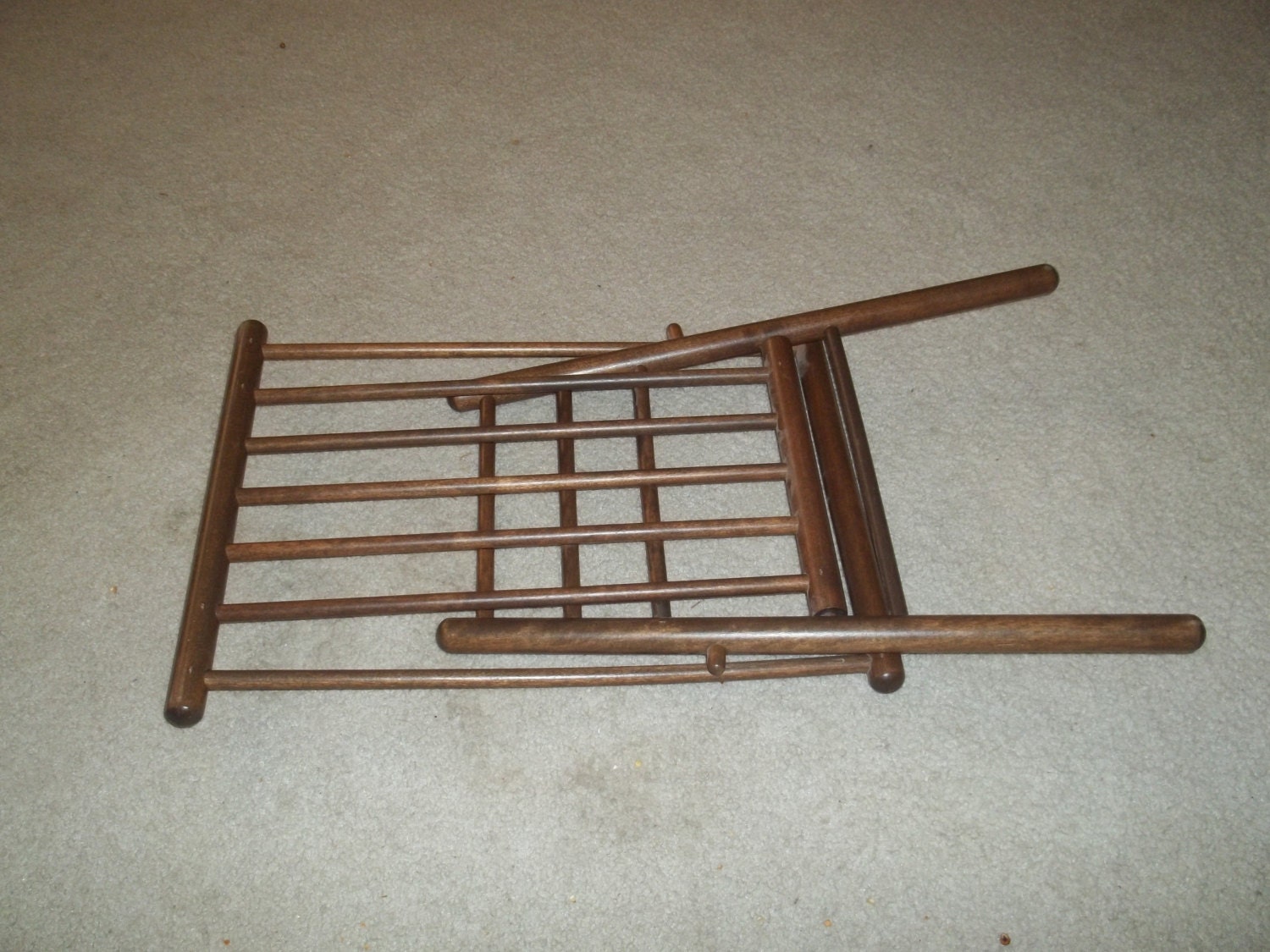 Wood GOUT Foot STOOL Leg Rest Primitive 19th Century Folding Etsy