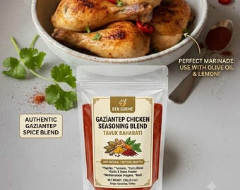 Tempero artesanal para frango Gaziantep, marinada de páprica, curry e alho (250g)