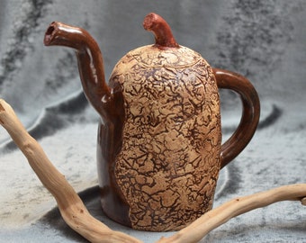 Handmade Ceramic Teapot. Nature Inspired Tree Teapot. Woodland Teapot. Fine Pottery by Zen Ceramics.