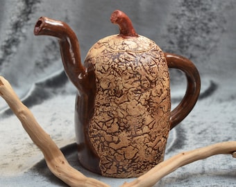 Handmade Ceramic Teapot. Nature Inspired Tree Teapot. Woodland Teapot. Fine Pottery by Zen Ceramics.