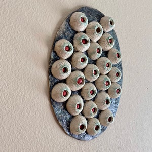 Coastal ceramic wall art. Wall sculpture VOLCANO BARNACLES. Marine life handmade wall hanging. Home decor. image 7