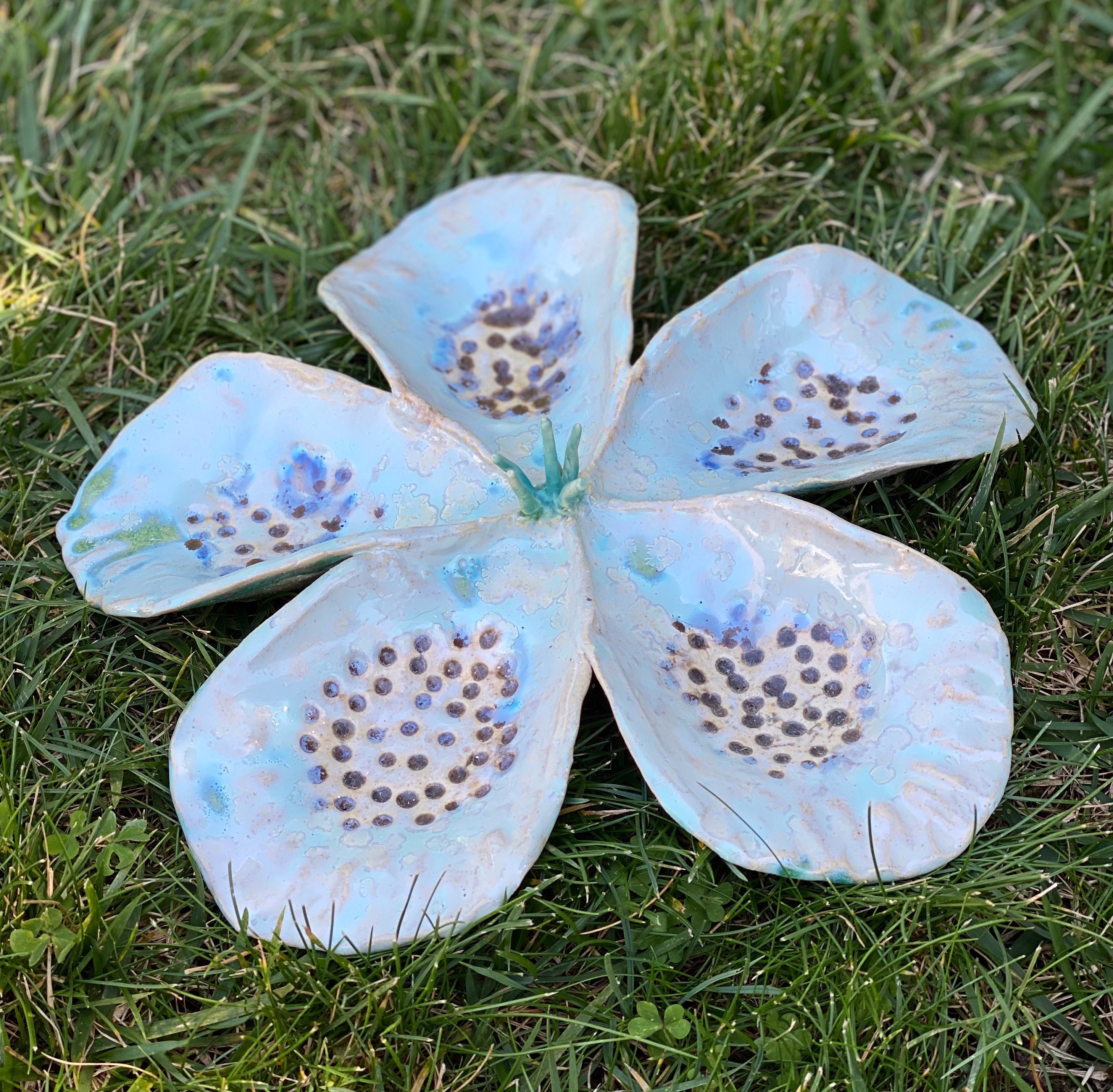 Blütenrispe azul 70 cm 3 especializado de arte arcilla flores seidenblumen flor decorativa 
