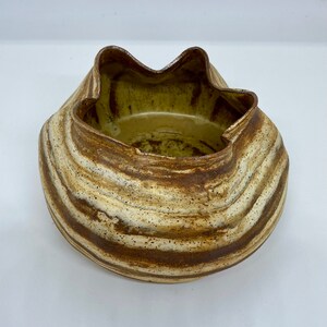 Ceramic agateware pottery vase. Handmade marbled distressed nature inspired vase. Mountain rock vase. Rustic organic vase. Fine pottery. image 4