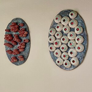 Coastal ceramic wall art. Wall sculpture VOLCANO BARNACLES. Marine life handmade wall hanging. Home decor. image 8