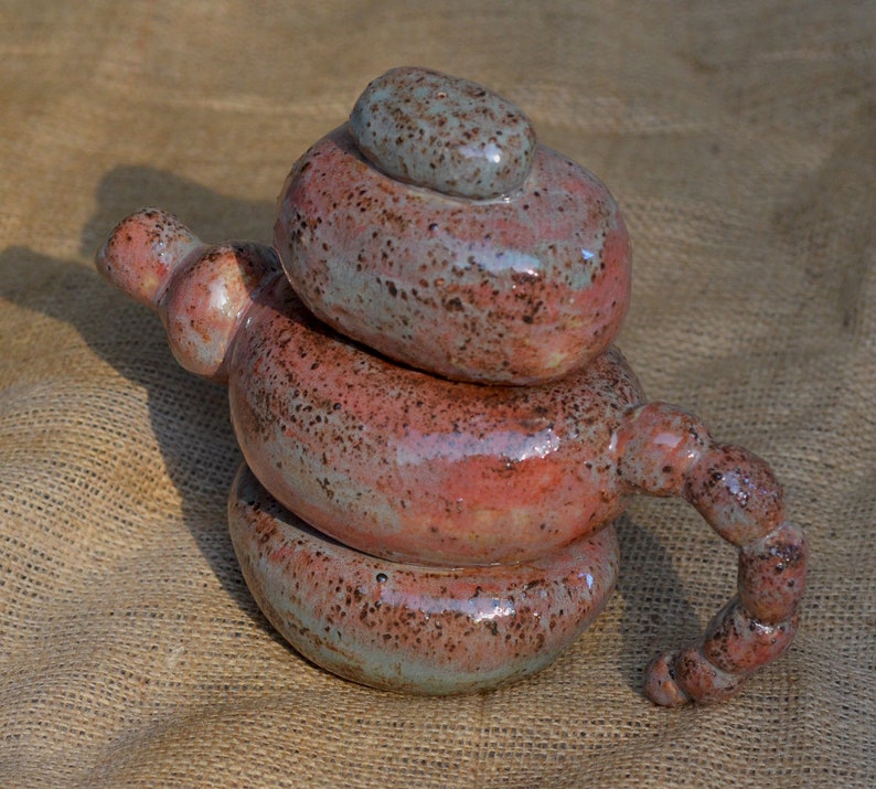 Handmade Ceramic Teapot. Stacking Stones Sculptural Teapot. Etsy