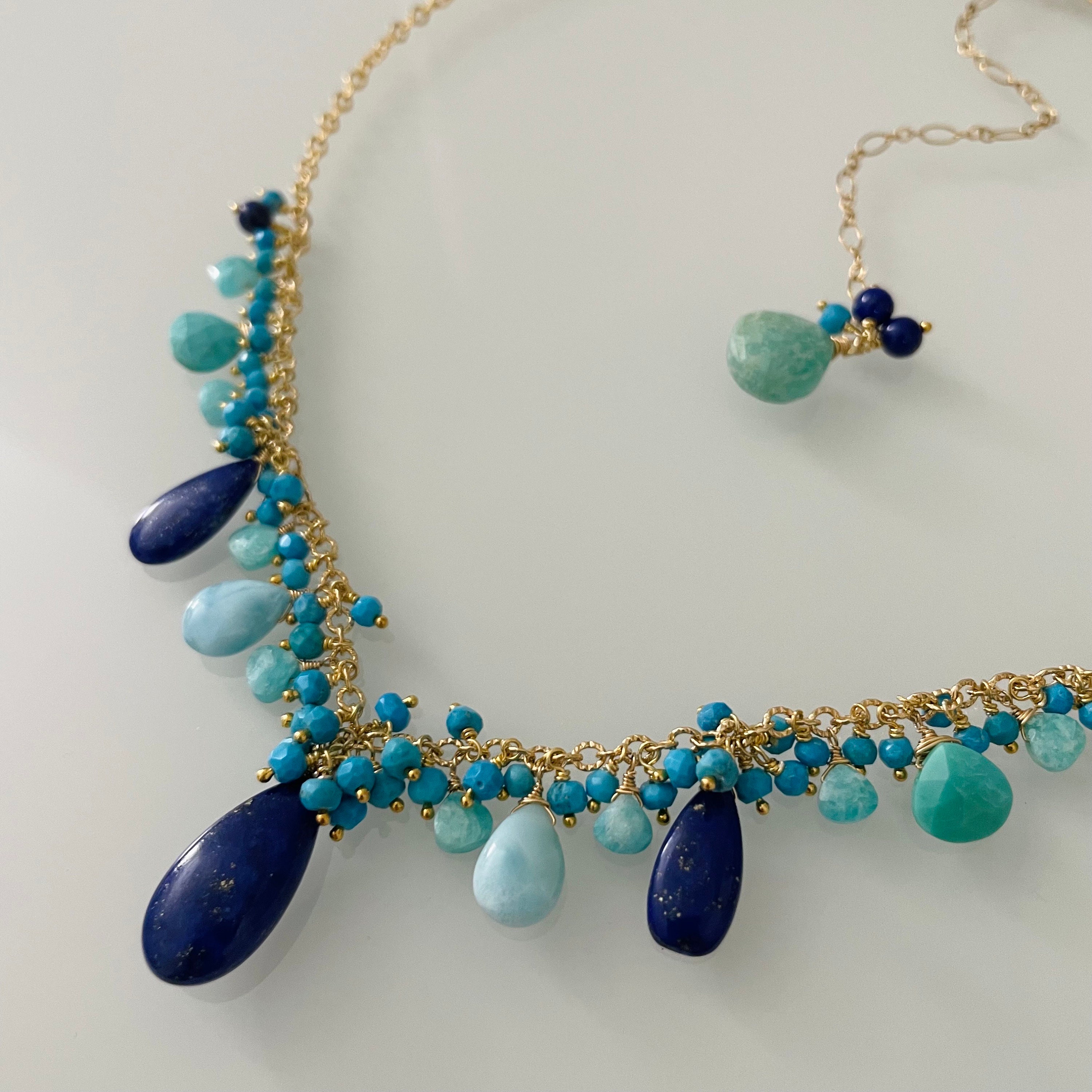 Sleeping beauty scallop necklace #4620-G — Michelle Pressler Jewelry