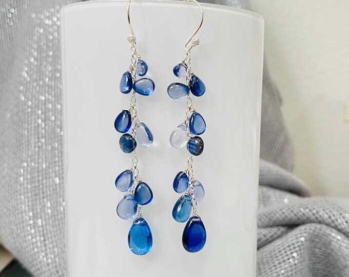 Blue Sapphire Sterling Silver Earrings - Signature Style Earrings