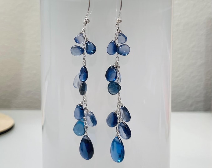 Blue Sapphire Sterling Silver Earrings - Signature Style Earrings
