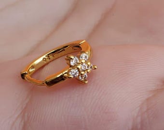 Dainty CZ Huggie Hoop Earrings | Solitaire or Pave Mini Hoops | Minimalist Second Hole Earrings | Everyday Sparkle | Gift for Women