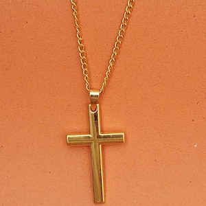 Cross Necklace | Gold  Dainty Cross Pendant | Cross Necklace for Women | Unisex Necklace| Mens Cross Necklace | Christian Gifts