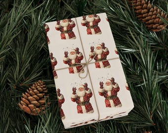 Santa Clause Luxury Christmas Wrap | Sustainable Gift Paper