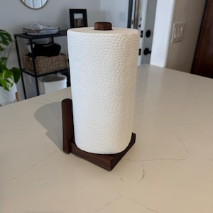 Porta-toalhas de papel de nogueira feito à mão