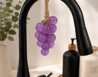 Grape Soap on a Rope | Handmade Kitchen Soap | Hanging Sink Soap | Fruit Soap Decor | Housewarming Gift | Farmhouse Kitchen