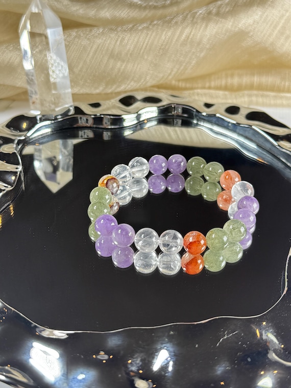 Cute Custom Sparkling Multi-gemstone Handmade 10mm Natural  display picture 3