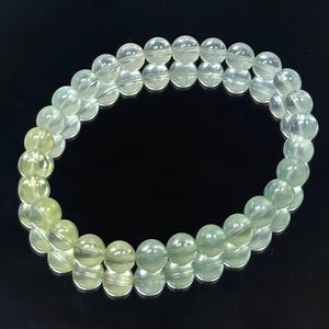 Refreshing Handmade Icy 6mm Natural Gradient Yellow and Green Prehnite Bracelet/Gemstone Bracelet/Crystal Bracelet bild 14