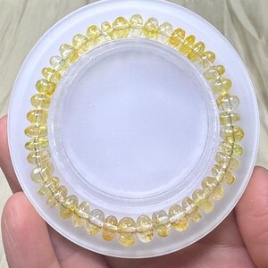 Beautiful Handmade Shiny Abacus Bead Style 7mm Natural Golden Topaz Gemstone Bracelet