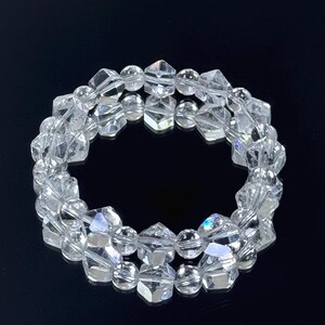 Cute and Shiny Handmade Octagon Diamond Cut Style 10mm Natural Clear Quartz Crystal Bracelet
