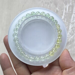 Refreshing Handmade Icy 6mm Natural Gradient Yellow and Green Prehnite Bracelet/Gemstone Bracelet/Crystal Bracelet bild 3