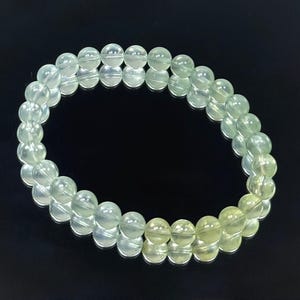 Refreshing Handmade Icy 6mm Natural Gradient Yellow and Green Prehnite Bracelet/Gemstone Bracelet/Crystal Bracelet bild 1