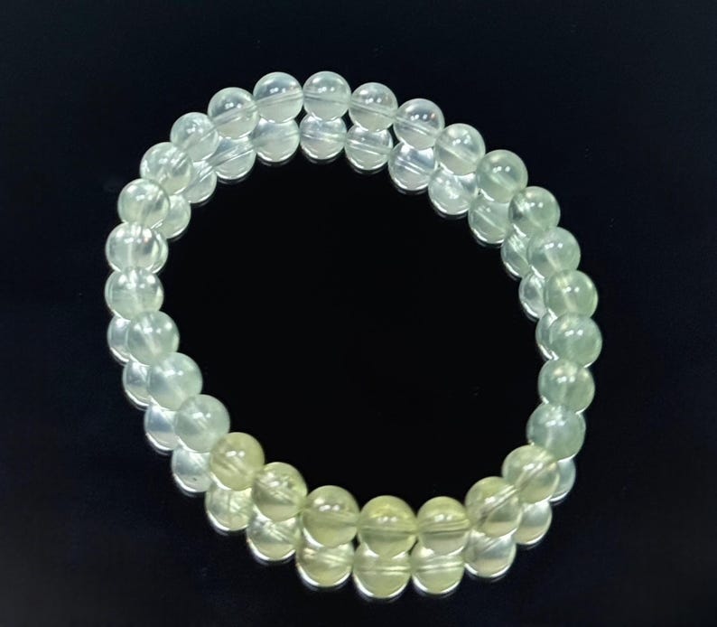 Refreshing Handmade Icy 6mm Natural Gradient Yellow and Green Prehnite Bracelet/Gemstone Bracelet/Crystal Bracelet bild 11