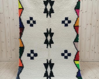Custom Moroccan Rug,Moroccan Berber Rug,Personalised Wool Rug,Boujaad Wool Rug,Geometric Wool Rug,Handmade Boho Decor