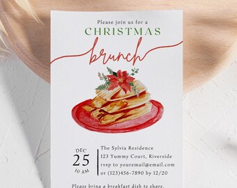 Printable Tamale Christmas Brunch Party Invite (Editable Template)