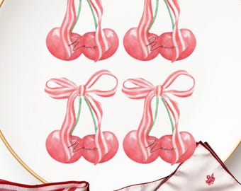 Cherry Name Place Card: Editable Template (Digital Download)