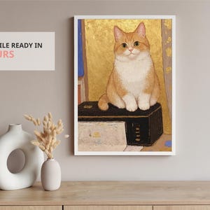 Beautiful custom pet portrait with vibrant colors, featuring a promise of digital file delivery within 24 hours. Perfect for pet lovers seeking unique and personalized artwork.