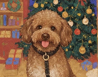 Hand Drawn Colorful Pet Portrait Art – Pet painting, pet gift, Custom Pet Art Poster, Christmas Gift, Pet Keepsake, Greeting Cards, Wall Art